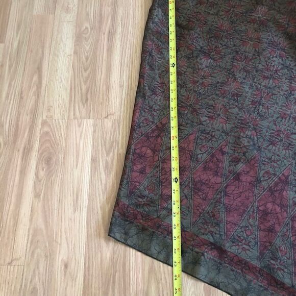 Peruvian Connection 100% Silk Made in Italy Asymmetrical Slip Dress - Picture 4 of 10